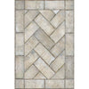 vinyl floorcloth gray wash neutral herringbone