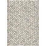 vinyl floorcloth gray wash neutral herringbone