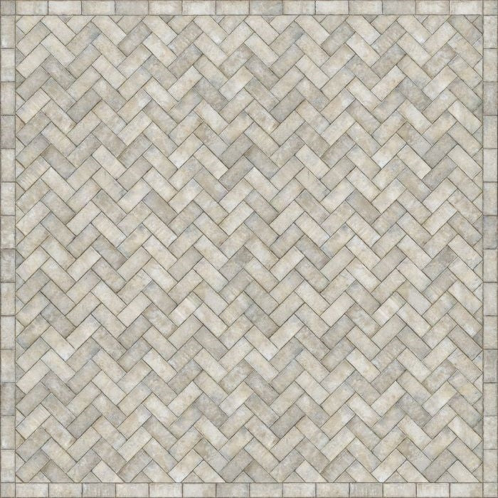 vinyl floorcloth gray wash neutral herringbone