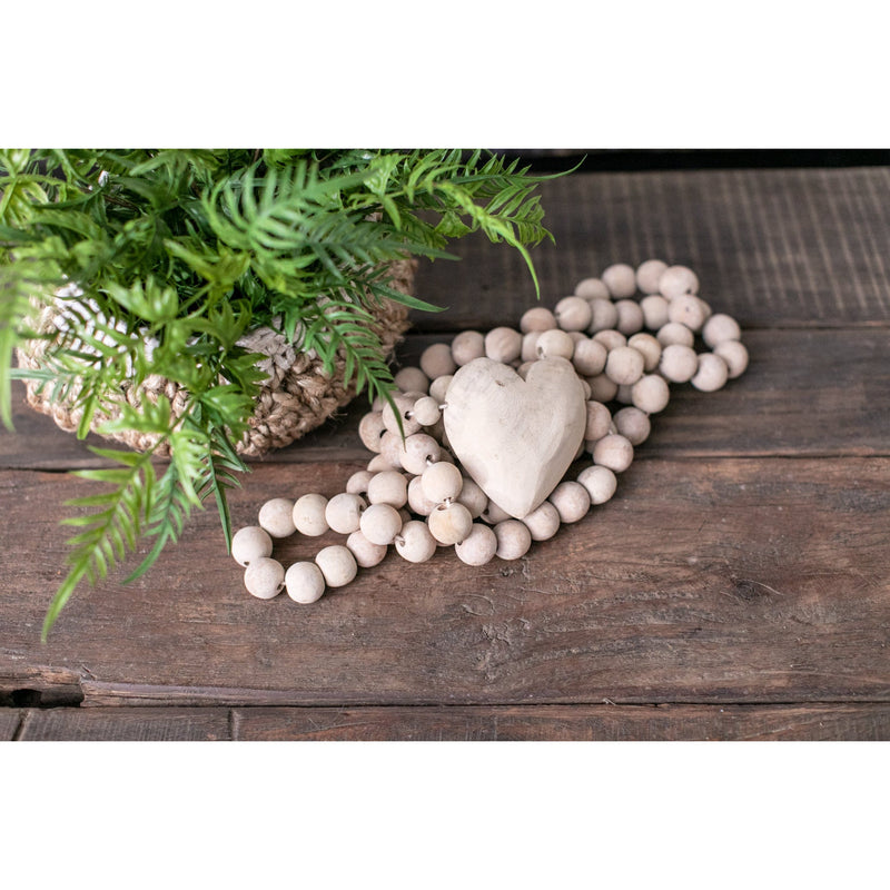 Wooden Prayer Beads - Heart - Large