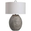 gray white table lamp