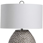 gray white table lamp