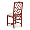 hand carved birch bamboo red dining chair