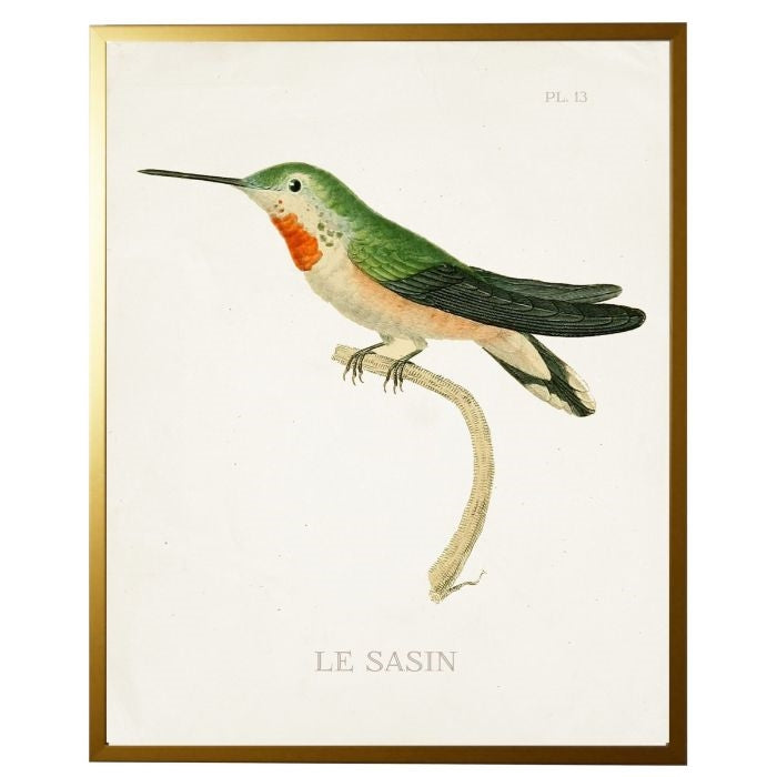 left facing hummingbird wall art