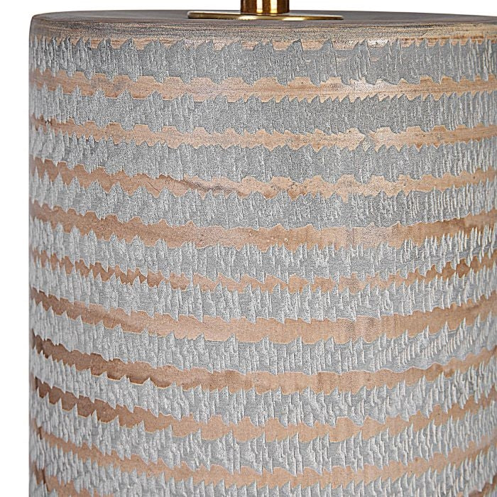 table lamp frosted gray chiseled white drum shade