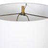 table lamp frosted gray chiseled white drum shade
