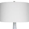 light blue white tall table lamp