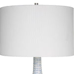 light blue white tall table lamp