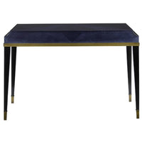 writing desk sapphire black brass glossy