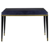 writing desk sapphire black brass glossy