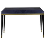 writing desk sapphire black brass glossy