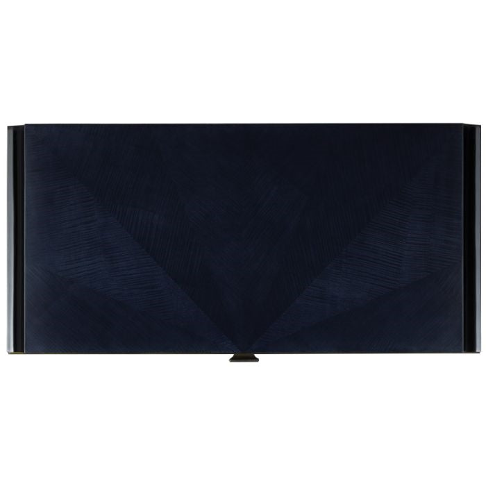 writing desk sapphire black brass glossy