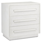 white oak geometric 3 drawer chest