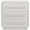 white oak geometric 3 drawer chest