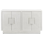white oak geometric 4 door cabinet