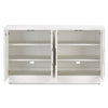 white oak geometric 4 door cabinet