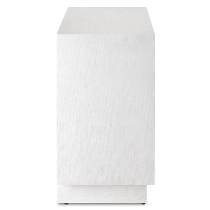 white oak geometric 4 door cabinet