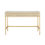ivory & brass parisian 3 drawer vanity with beveled top