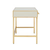 ivory & brass parisian 3 drawer vanity with beveled top