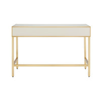 ivory & brass parisian 3 drawer vanity with beveled top