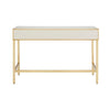 ivory & brass parisian 3 drawer vanity with beveled top