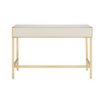 ivory & brass parisian 3 drawer vanity with beveled top
