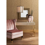 ivory & brass parisian 3 drawer vanity with beveled top