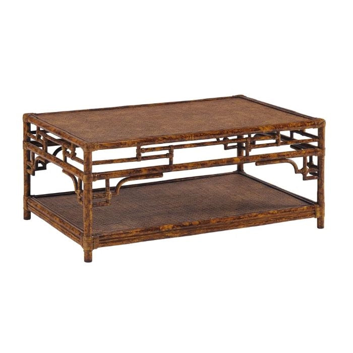 coffee table rattan tortoise shell pagoda
