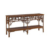 console table rattan tortoise shell pagoda