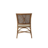 rattan arm chair accent dining cream cushion honey brown