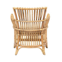 rattan arm chair cream seat cushion