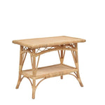 side table rattan natural lower shelf