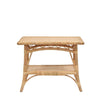 side table rattan natural lower shelf