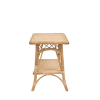 side table rattan natural lower shelf
