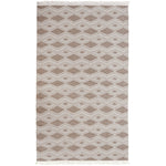 diamond pattern natural sand white area rug fringe reversible indoor/outdoor