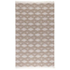diamond pattern natural sand white area rug fringe reversible indoor/outdoor