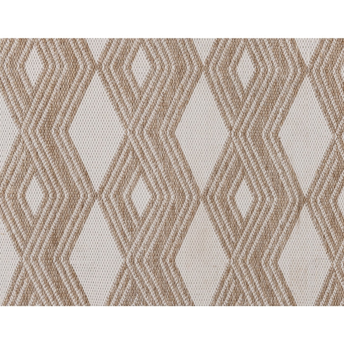 diamond pattern natural sand white area rug fringe reversible indoor/outdoor