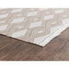 diamond pattern natural sand white area rug fringe reversible indoor/outdoor