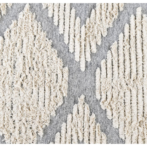 gray beige area rug high-low 5' x 8'
