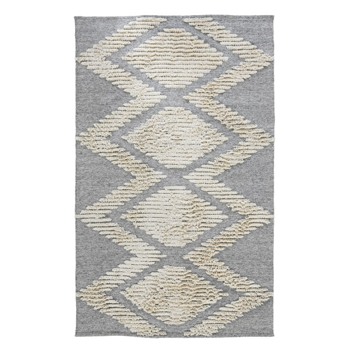 gray beige area rug high-low 8' x 10'