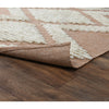 sandstone beige area rug high-low shag geometric 8' x 10