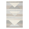 indoor/outdoor area rug gray tan beige triangle stripe
