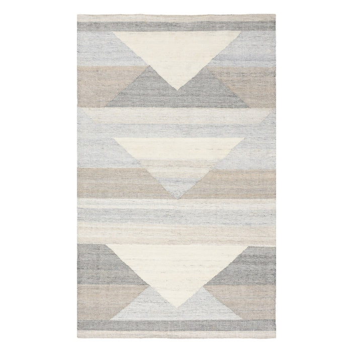indoor/outdoor area rug gray tan beige triangle stripe