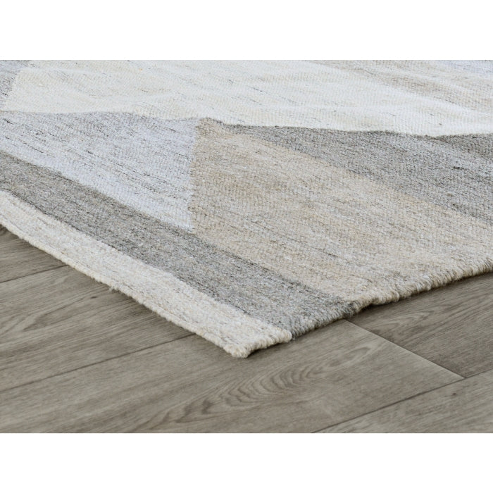 indoor/outdoor area rug gray tan beige triangle stripe