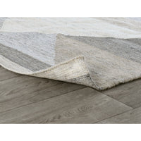 indoor/outdoor area rug gray tan beige triangle stripe