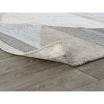 indoor/outdoor area rug gray tan beige triangle stripe