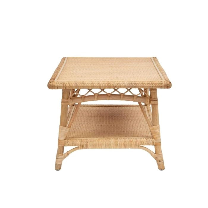 natural rattan coffee table shelf