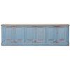 cabinet pine old distressed French light blue natural top removable shelves
