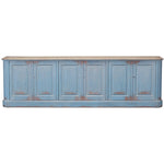 cabinet pine old distressed French light blue natural top removable shelves
