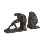 bookends set of two sculptural brass